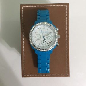 Michael Kors funky blue oversized watch